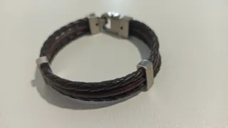 Pulsera Adolfo Domínguez Cuero y Acero