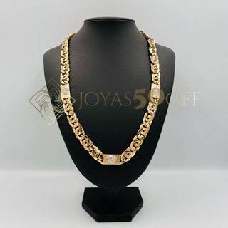 CADENA TIPO CARTIER MEDUSA BICOLOR 12MM 18K