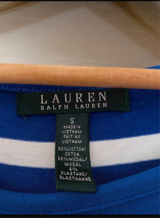Vestido Ralph Lauren Rayas Azul Blanco