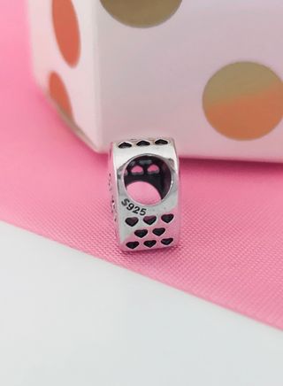 CHARM GATO CORAZON HUELL PARA PULSERA PANDORA CAJA