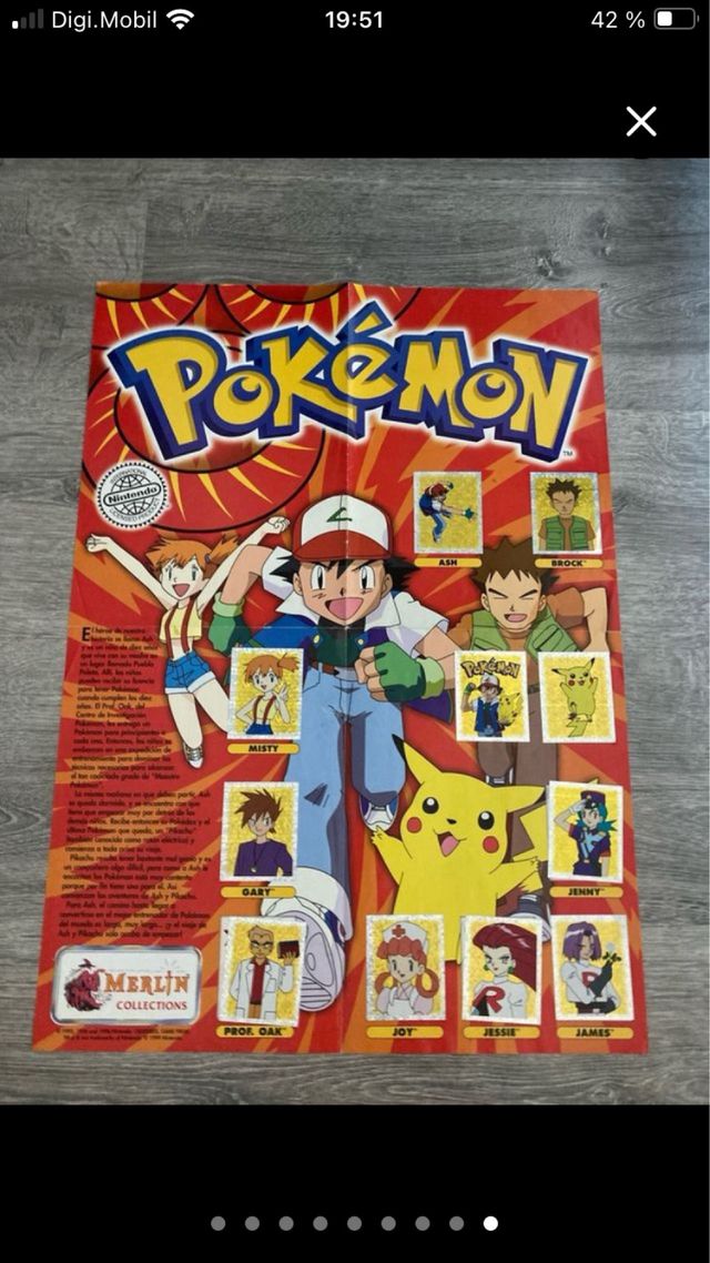 Álbum Pokémon Merlin Completo