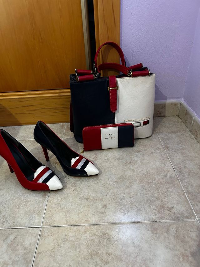 Conjunto Tommy Hilfiger: Zapatos, Bolso y Cartera
