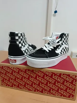 Vans SK8-Hi Platform Checkerboard Nuove