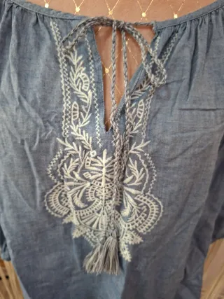 Blusa bordada mujer talla única
