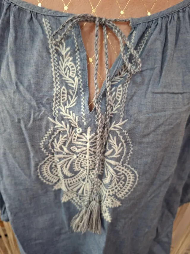 Blusa bordada mujer talla única