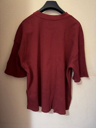 Blusa de manga corta acanalada