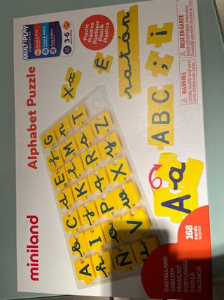 Puzzle Miniland Abecedario Plástico 168 Tarjetas