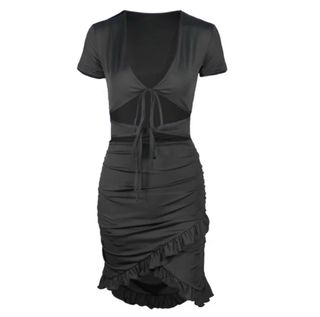 Vestido Shein Negro con Aberturas