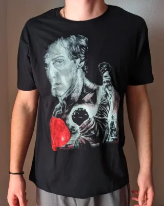 CAMISETA NEGRA - ROCKY BALBOA - XL y más...