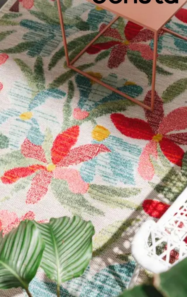 Alfombra Benuta 120x170cm Flores Sin uso