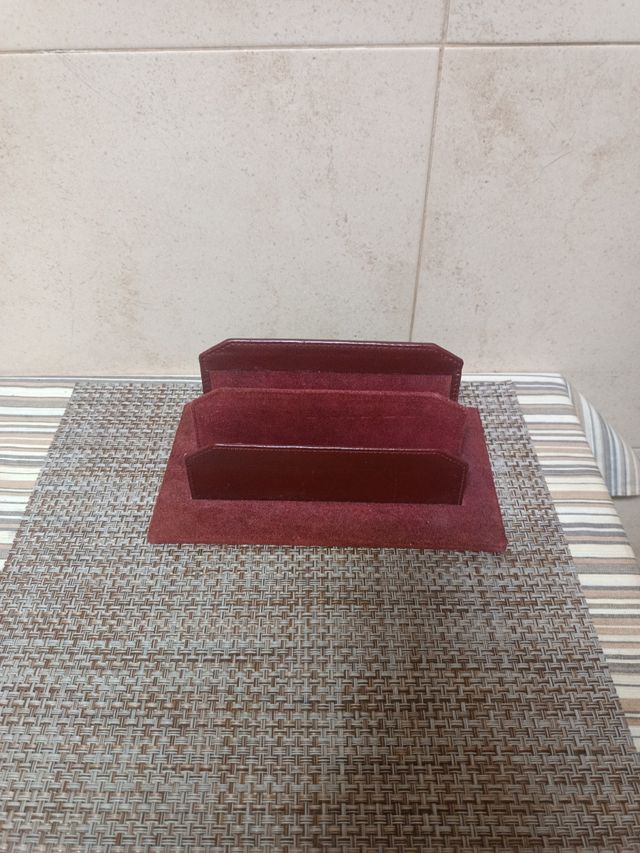 Organizador de escritorio de piel