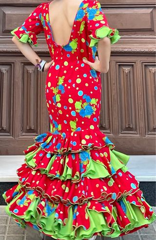Traje Flamenca T.38-40 o para Niña 11-12 - 13 Años