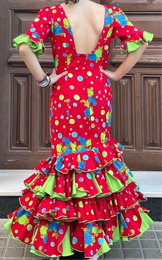 Traje Flamenca T.38-40 o para Niña 11-12 - 13 Años