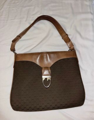 Bolso Gucci Vintage Marrón y Dorado
