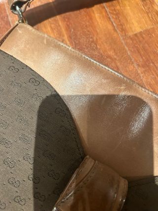 Bolso Gucci Vintage Marrón y Dorado