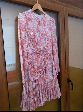 Vestido Gianbattista Valli floral rosa