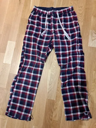 Pantalón pijama cuadros azul y rojo