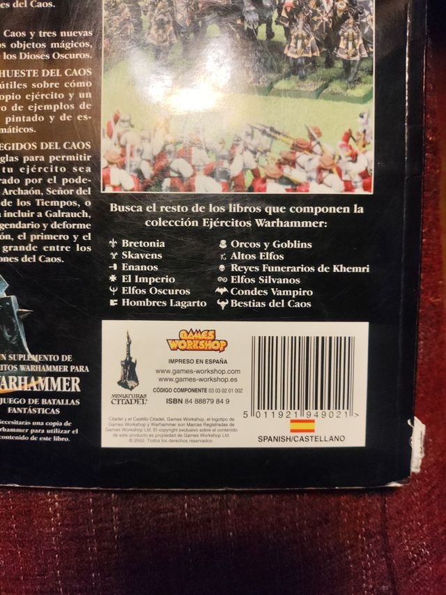 Libro WARHAMMER HORDAS DEL CAOS