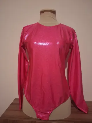 Mallot rosa brillante manga larga