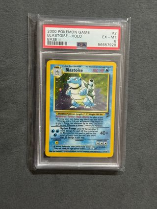 Carta Blastoise Holo 2000 Base II PSA 6