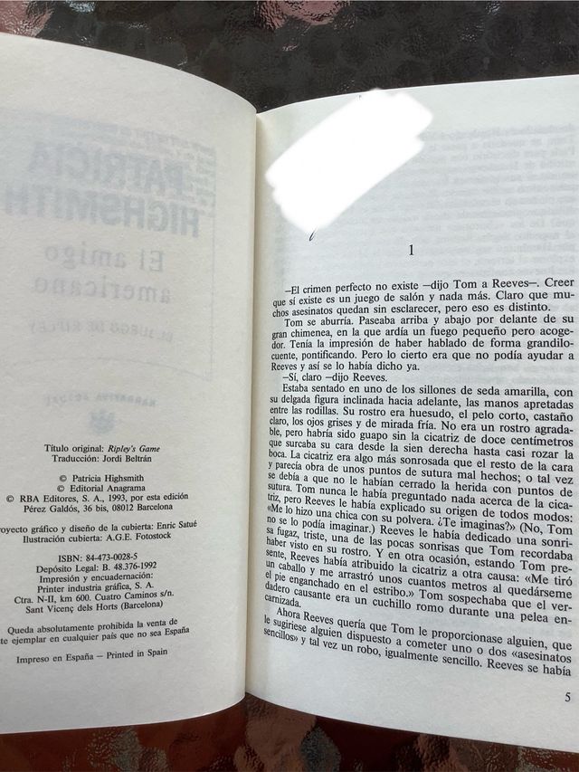 AMIGO AMERICANO Juego de Ripley — Highsmith