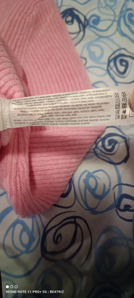 Jersey rosa grueso manga larga