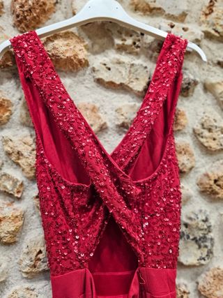 Vestido rojo lentejuelas