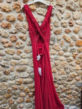Vestido rojo lentejuelas