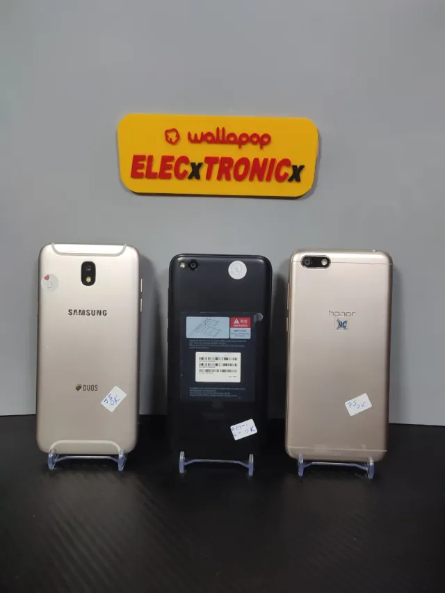 Samsung galaxy J5, Xiaomi redmi Go y honor 7s