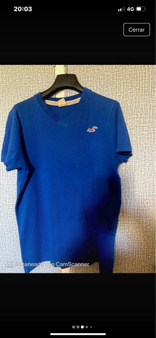 Camiseta Hollister Azul Talla S