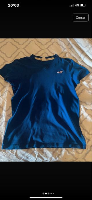 Camiseta Hollister Azul Talla S