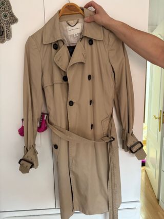 Gabardina Banana Republic Beige Talla M