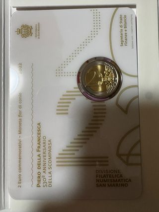 2€ San Marino 2022 Piero Della Francesca UNC