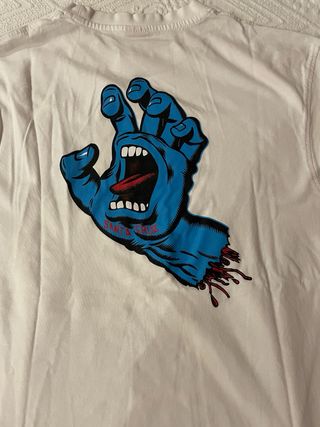 Camiseta Santa Cruz Mano Azul Blanca