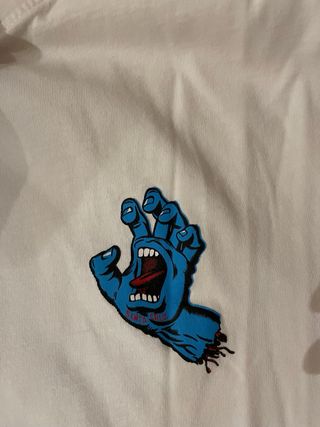Camiseta Santa Cruz Mano Azul Blanca