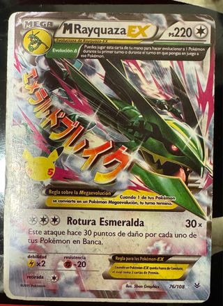 Carta Pokémon M Rayquaza EX 76/108