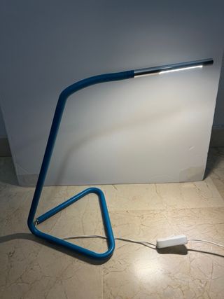 Lámpara Escritorio Moderna Azul y Blanca