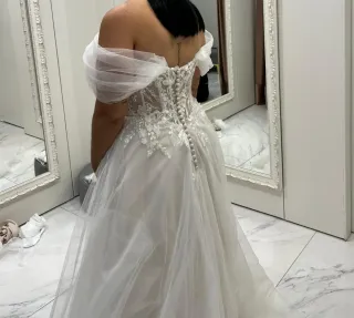Vestido de Novia Blanco Encaje Tul