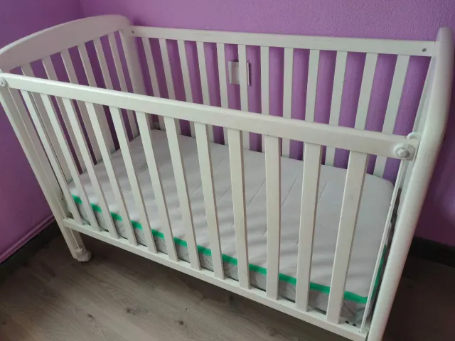 Cuna bebé madera Pino blanca