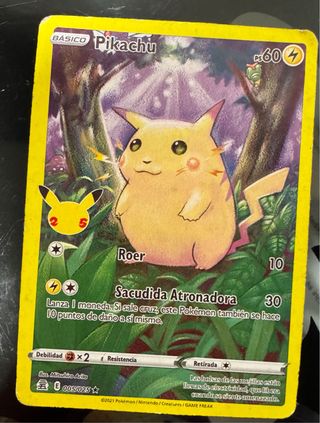Carta Pokémon Pikachu Básico 005/025