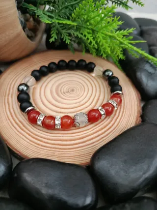 Pulsera elástica piedras naturales