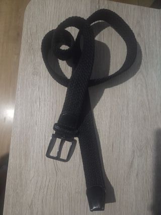 Cinturón trenzado negro