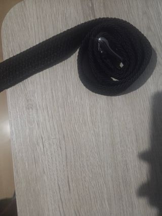 Cinturón trenzado negro