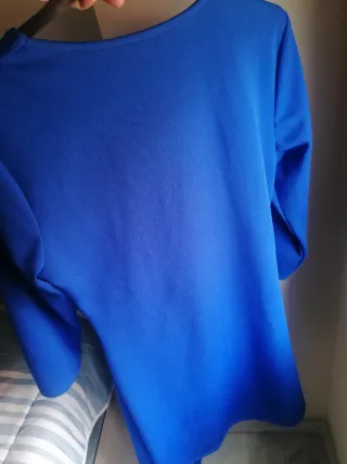 Vestido azulón con lazada