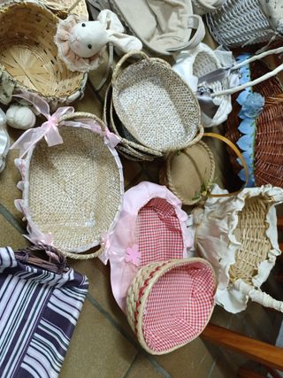 Solo Hoy Cestas de mimbre y tela