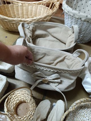 Solo Hoy Cestas de mimbre y tela