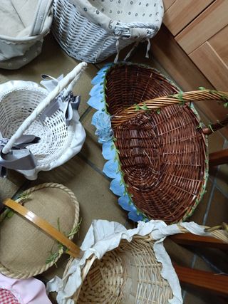 Solo Hoy Cestas de mimbre y tela