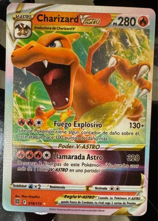 Carta Pokémon Charizard V ASTRO 018/172