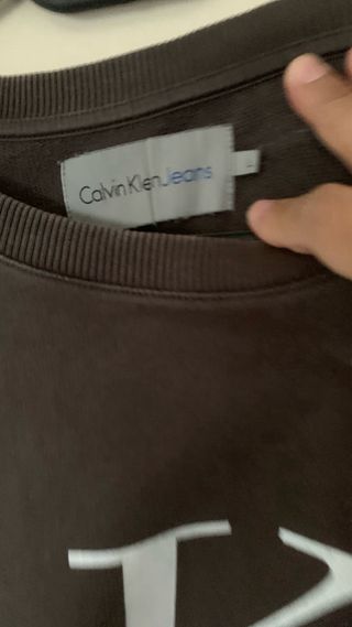 Sudadera Calvin Klein Jeans Marrón Talla L