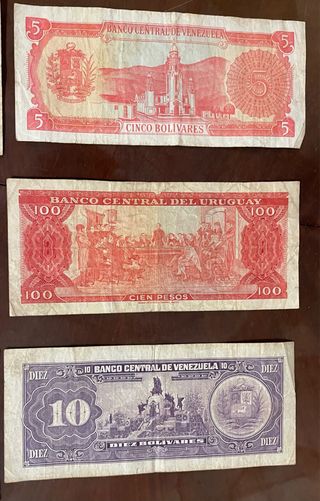 Lote 11 Billetes Antiguos Latinoamericanos